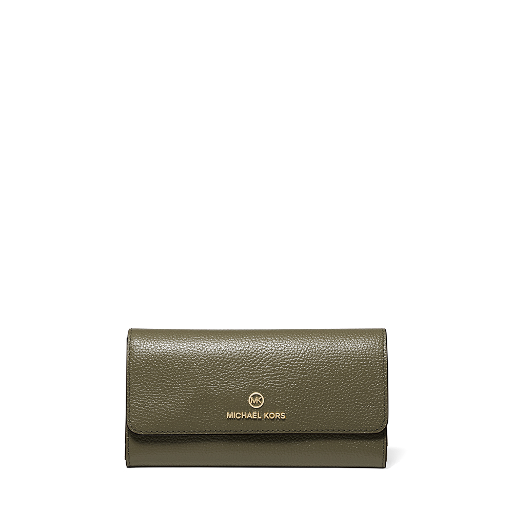 MICHAEL KORS WOMENS Large Pebbled Leather Tri-Fold Wallet