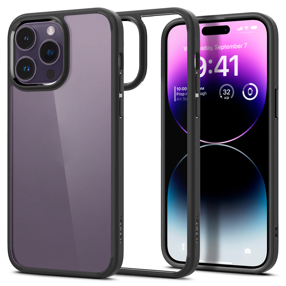 Spigen iPhone 14 Pro Case Ultra Hybrid / Crystal Hybrid Transparent Casing Mil-Grade Drop Protection iPhone 14 Pro Cover