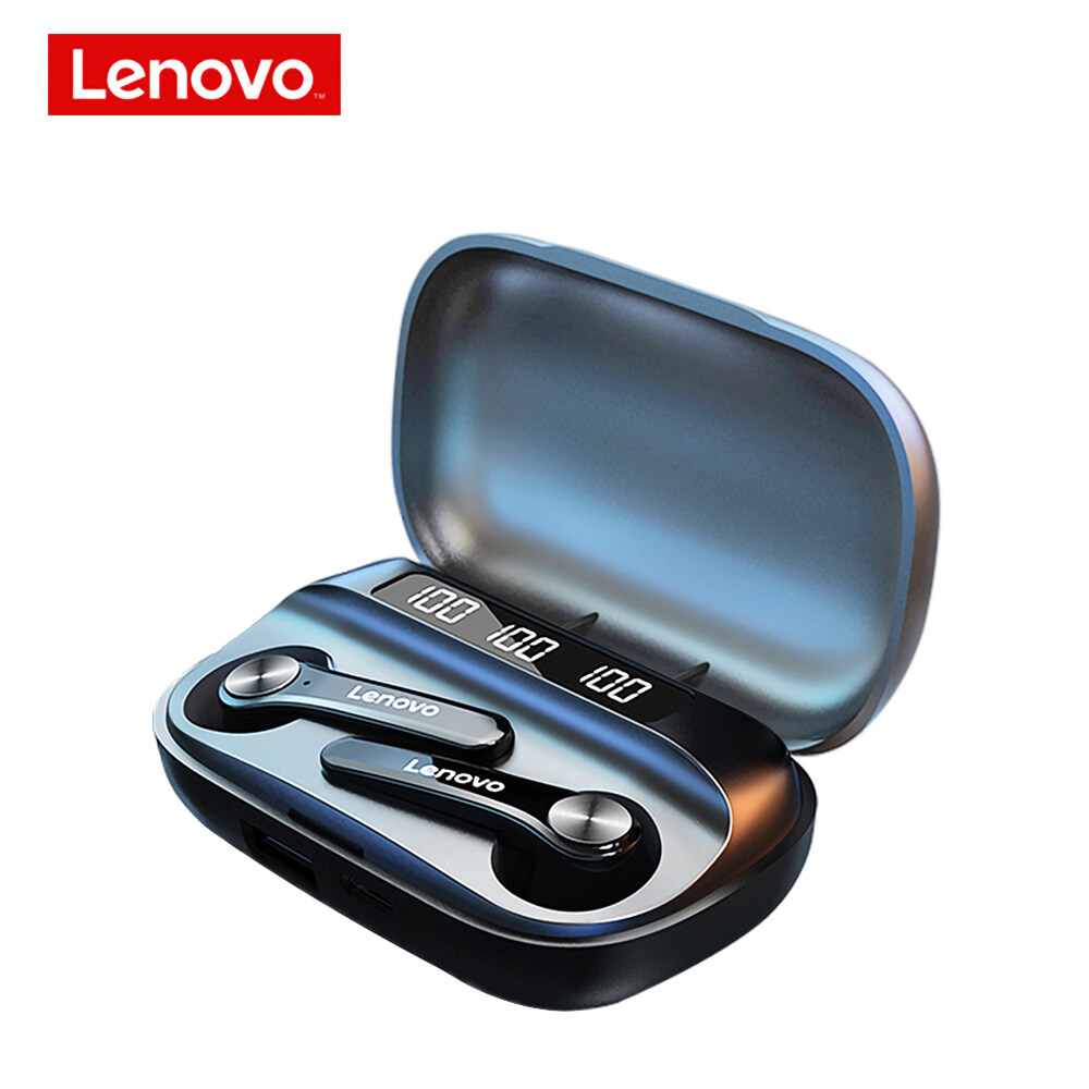 Lenovo QT81 Bluetooth 5.1 Wireless Earbuds Half In-Ear Touch Control Wireless Earphones 9D HIFI Bass Headphone Built In Microphone for Huawei Xiaomi iPhone Samsung Oppo